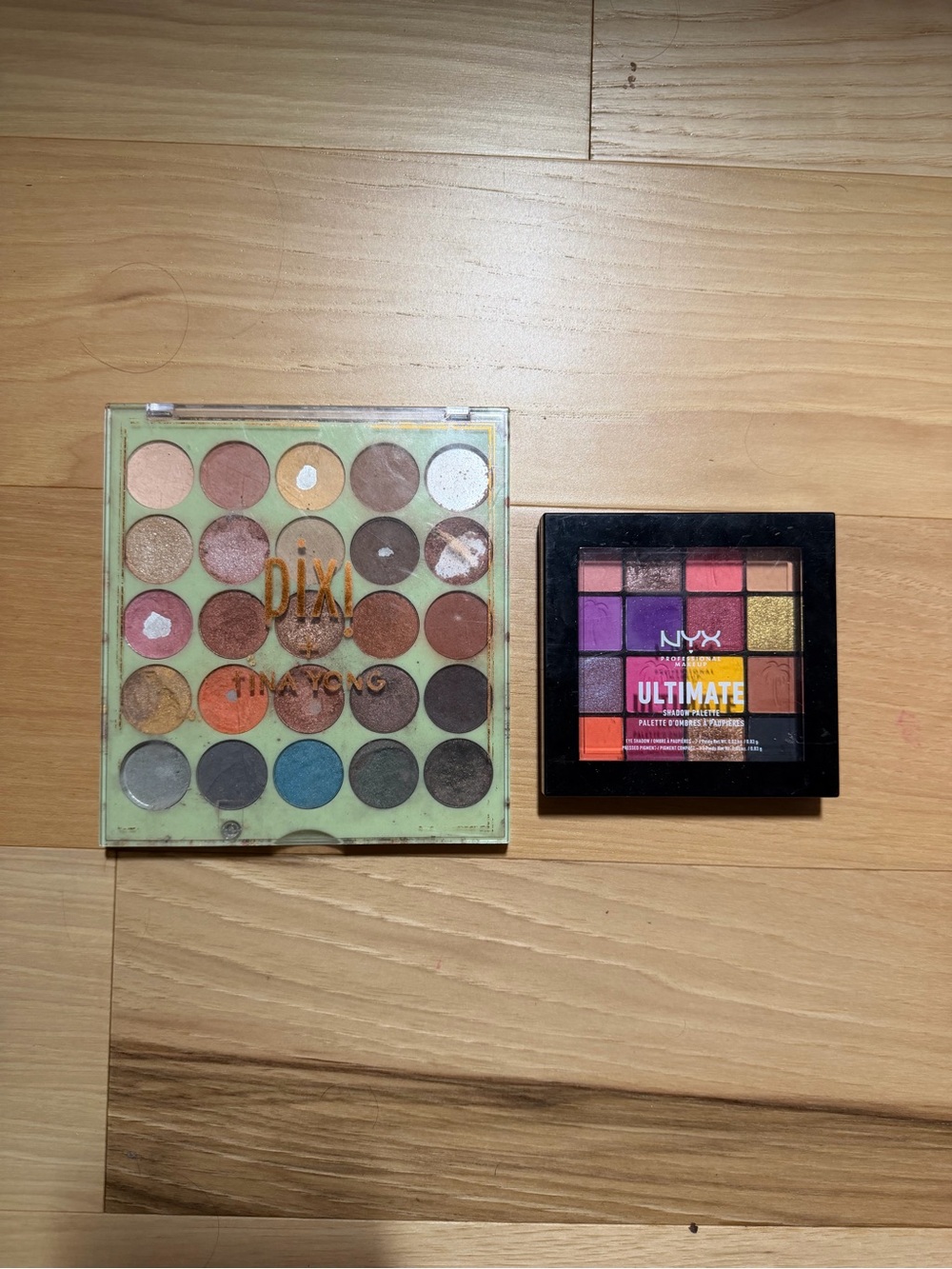NYX and Pixi eyeshadow palettes
NYX Ultimate Festival palette
Pixi Tina Yong pal